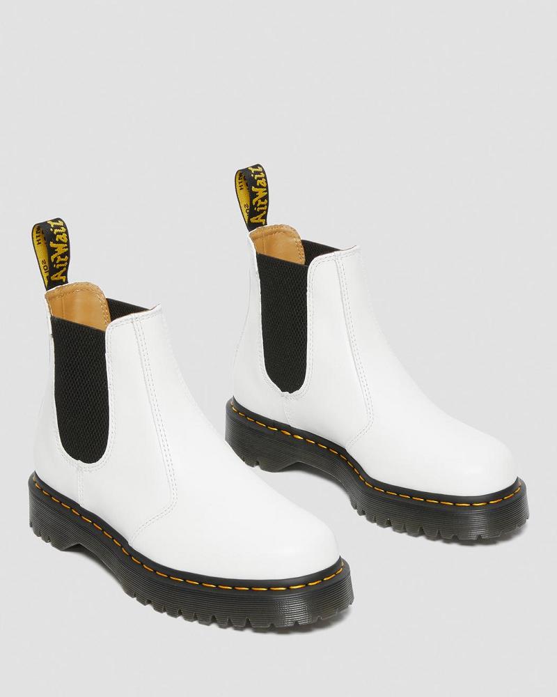 Dr Martens 2976 Bex Smooth Leren Enkellaars Heren Wit | NL 381CTV